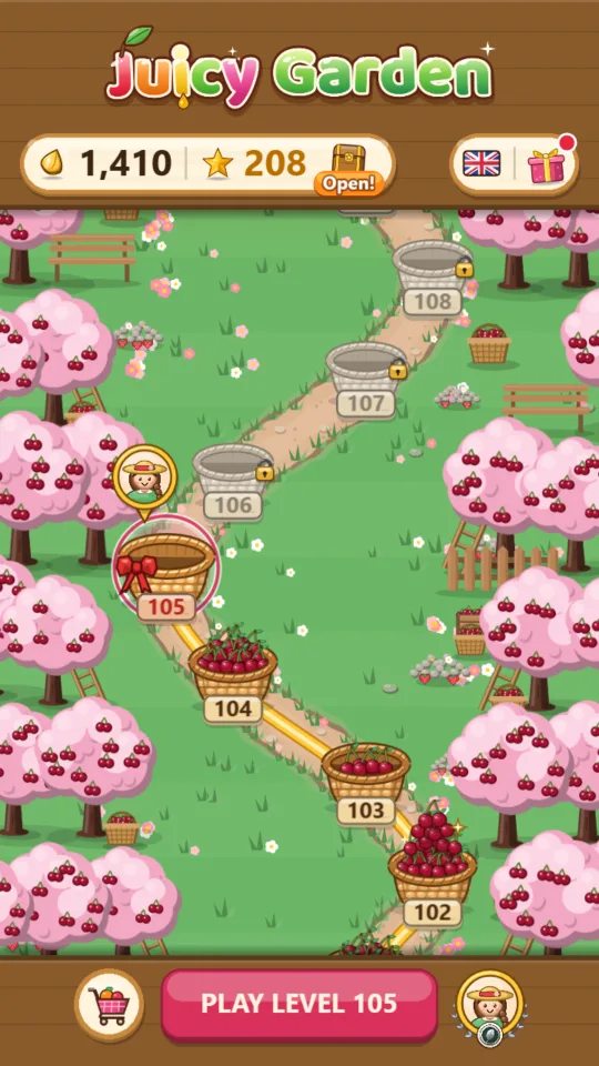 Cherry Blossom Lane on the orchard map